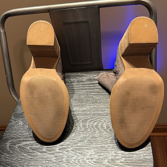 Madden Girl Taupe Perforated Ankle Booties - Picture 8 of 8